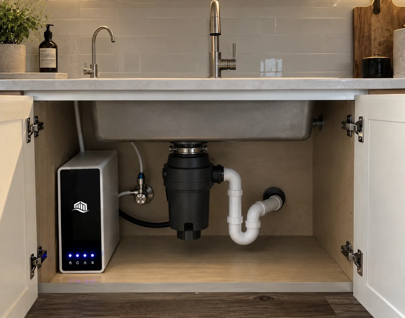 Under-sink reverse osmosis drinking water system